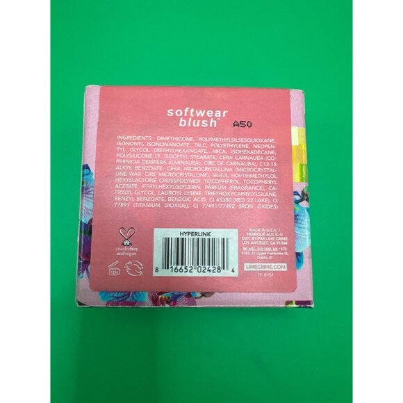 Lime Crime Softwear Blush Hyperlink A50 Soft Matte 4.4g - Picture 6 of 6